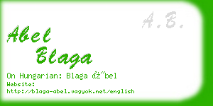 abel blaga business card